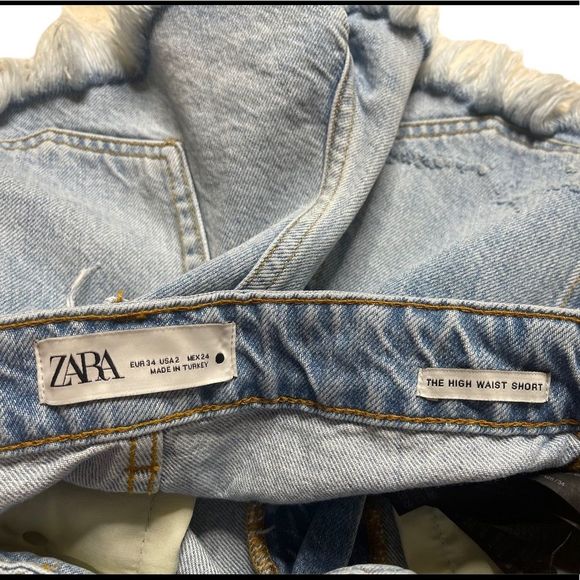 Zara sz 2 high waist denim shorts - Picture 13 of 16